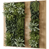 Indoor Wall  Vertical Garden in Wooden Base - Set 778