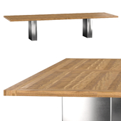 Doble modern design teak table