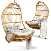 Hanging Rattan Chair By Serena & Lily