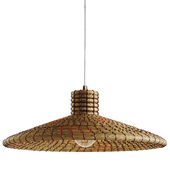 Sonder Living Nellcote Dome Pendant with Wood Accents