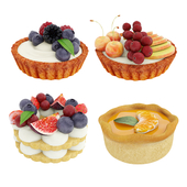 Fruit berry mini cake collection
