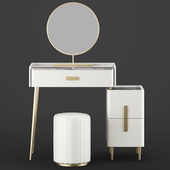 Homary Inarrow Modern Off-white Makeup Vanity Table