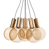 Lamp Bulb Bundle Amber Glass