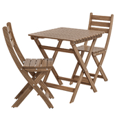 ASKHOLMEN Table + 2 chairs, outdoor