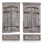Old wooden shutters - 3d scan, lowpoly