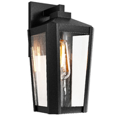 Quoizel Blomfield High Matte Black Outdoor Wall Light