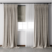 Hadi pleats curtains - Triple pleat heading 01