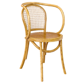 Wooden Round Chair With Rattan tabouret eco