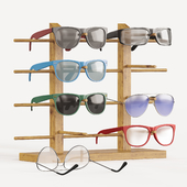 Sunglasses stand with glasses