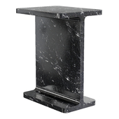 Ι beam marble side tables