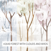 Creativille | Wallpapers | 2640 Forest with Clouds and Birds