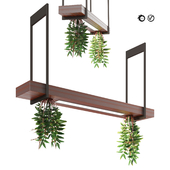 Pendant light with hanging plant FalseSpirea