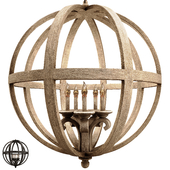 Classic Wooden Globe Chandelier