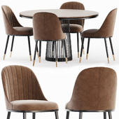 Modern dining chair set 03