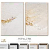 Beige Neutral Abstract Wall Art P-581