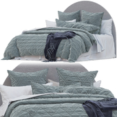 Adairs_Monty Quilted Chenille Sage Quilt Cover