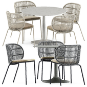 Kodo dining chairs by Vincent Sheppard and Fiore Outdoor table by bebitalia