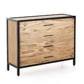 Chest of drawers in loft style Irvine Industrial Metal Rust Chest of Drawers Article 10.370-2
