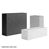 Прямоугольные бетонные кадки Ominimalism