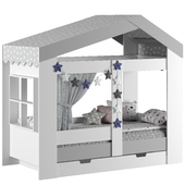 Детская кровать домик Сказка с окошком