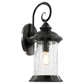 Textured Black Outdoor Wall Lantern