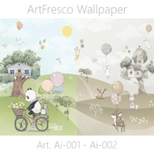 ArtFresco Wallpaper - Дизайнерские бесшовные фотообои Art. Ai-001 - Ai-002 OM