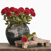 Decorative set with roses