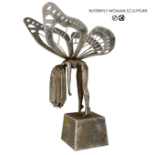 Butterfly Woman Sculpture with 4 PBR Materials
