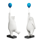 polar bear sculpture ornaments