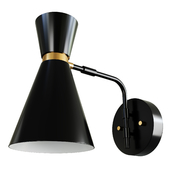 Belmont 1-Light Black and Gold Wall Sconce