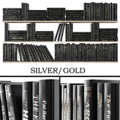 Книги черные с золотом и серебром