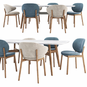 Calligaris Chairs and Curve Table
