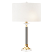 Brussels 27 in. White/Brass Ceramic/Metal LED Table Lamp  настольная лампа светильник