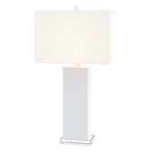 Tiggie 27 in. H White Alabaster Table Lamp   настольная лампа светильник