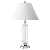 Astor 29 in. Clear/Chrome Glass Table Lamp (Set of 2)  настольная лампа светильник