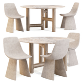 Dining Set 01: Bonaldo (Pivot Table and Agea Chairs)