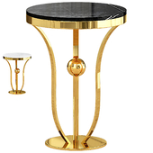 Black Round End Table Modern Side Table