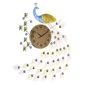 Oversized Shala Peacock Wall Clock