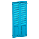 Wooden shutters, doors with blinds