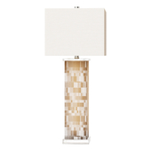 Настольная     лампа Daniel 30.5 in. Cream Seashell/Crystal LED Table Lamp  светильник