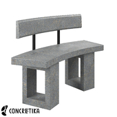 Bench Concretika SKM 110 with backrest Free