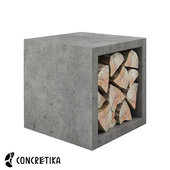 Concrete firewood rack Concretika 45cm free