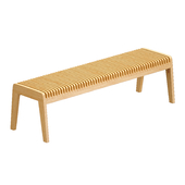Параметрическая деревянная скамейка