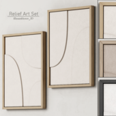 Relief abstract art set by Amy Maye Art