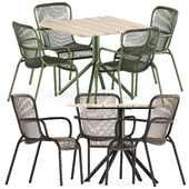 Loop dining chair and Loop bistro table by Vincentsheppard