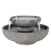 Del Rey Cast Stone Modern Outdoor Fountain