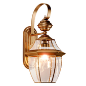 Brass Wall Sconce Glass Outdoor