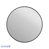 Зеркало Cersanit ECLIPSE smart 80x80 с подсветкой круглое в черной рамке A64147