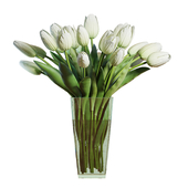 Flower Set 17 / White Tulips Bouquet
