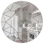 Wall mirror Circular Geometric Mosaic Mirror Dimond Home